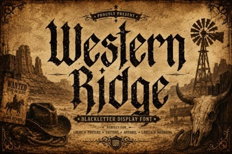 Western Ridge Font Design and Project Ideas