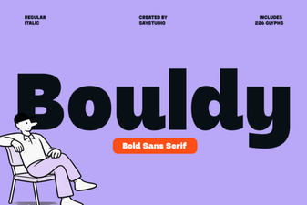 Bouldy Font Modern Design and Creative Projects