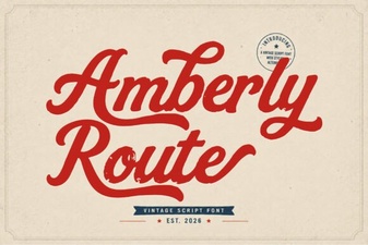Amberly Route Font Design and Usage Ideas